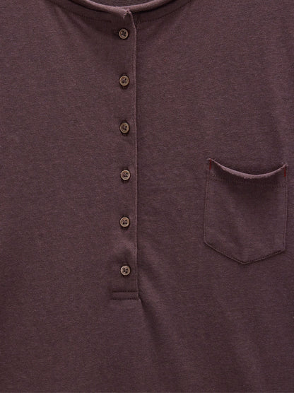 T-Shirt With Buttons And Pocket