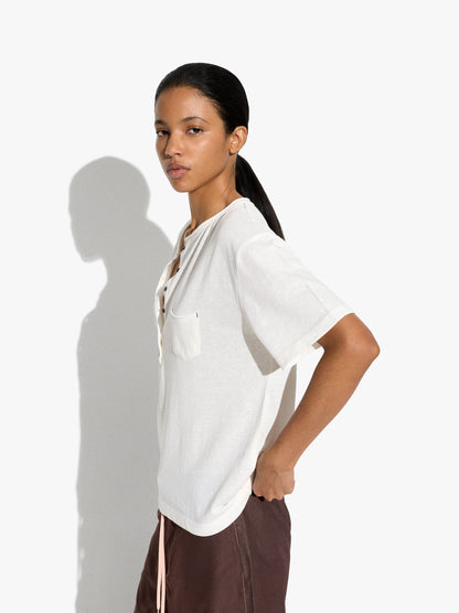 T-Shirt With Buttons And Pocket