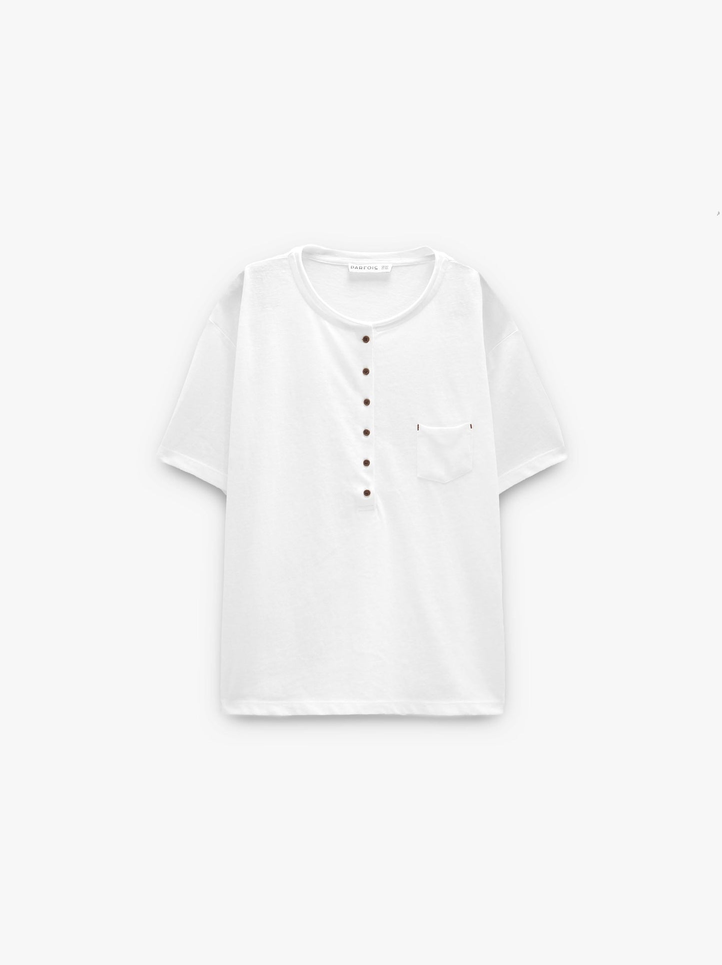 T-Shirt With Buttons And Pocket