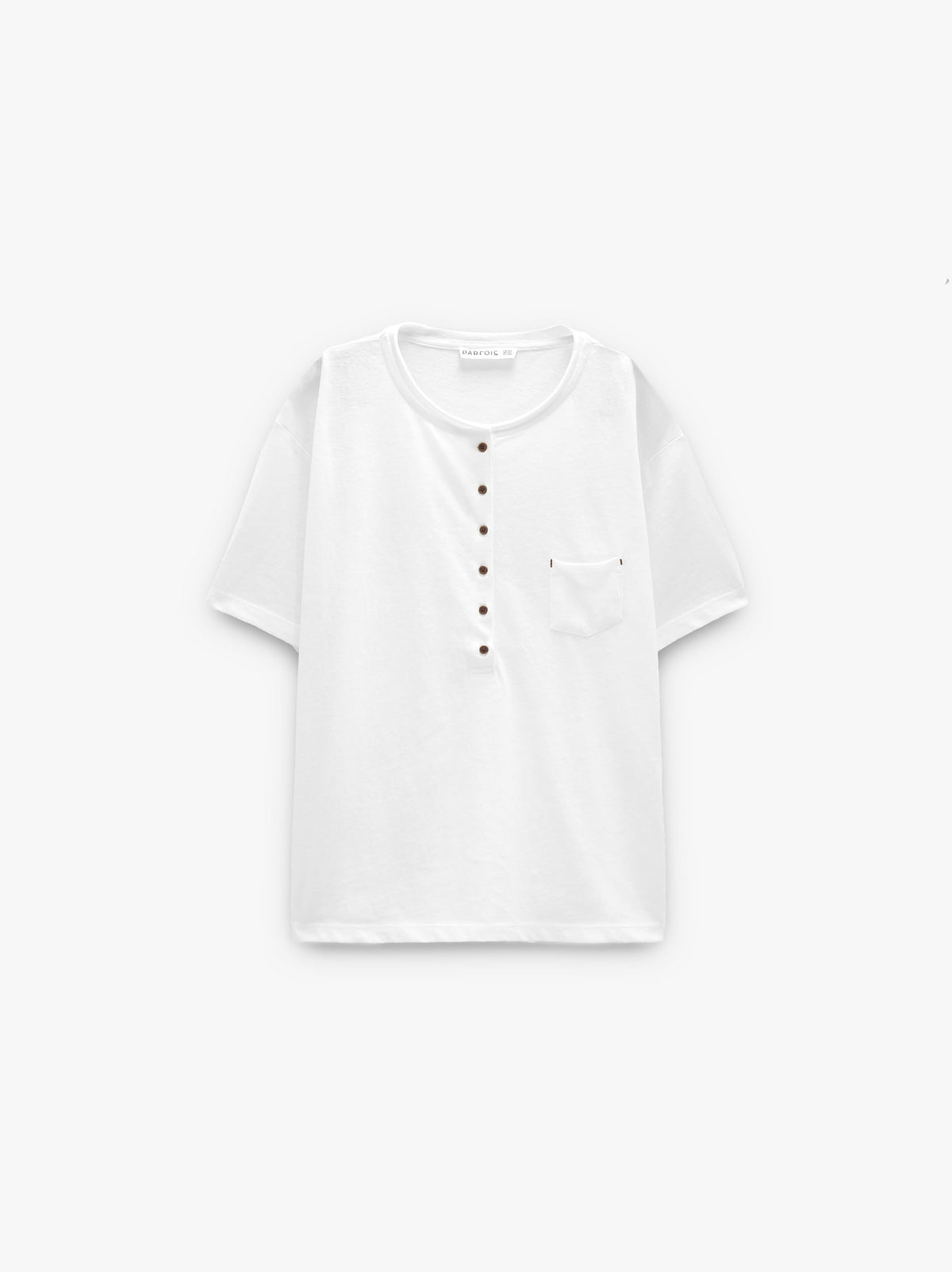 T-Shirt With Buttons And Pocket