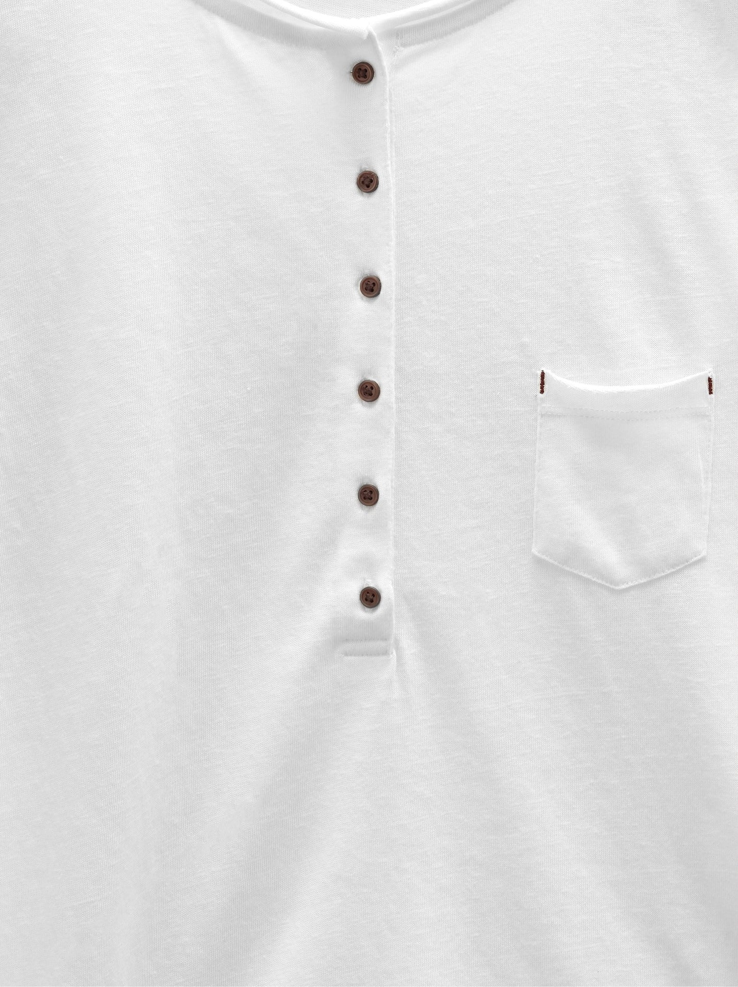 T-Shirt With Buttons And Pocket