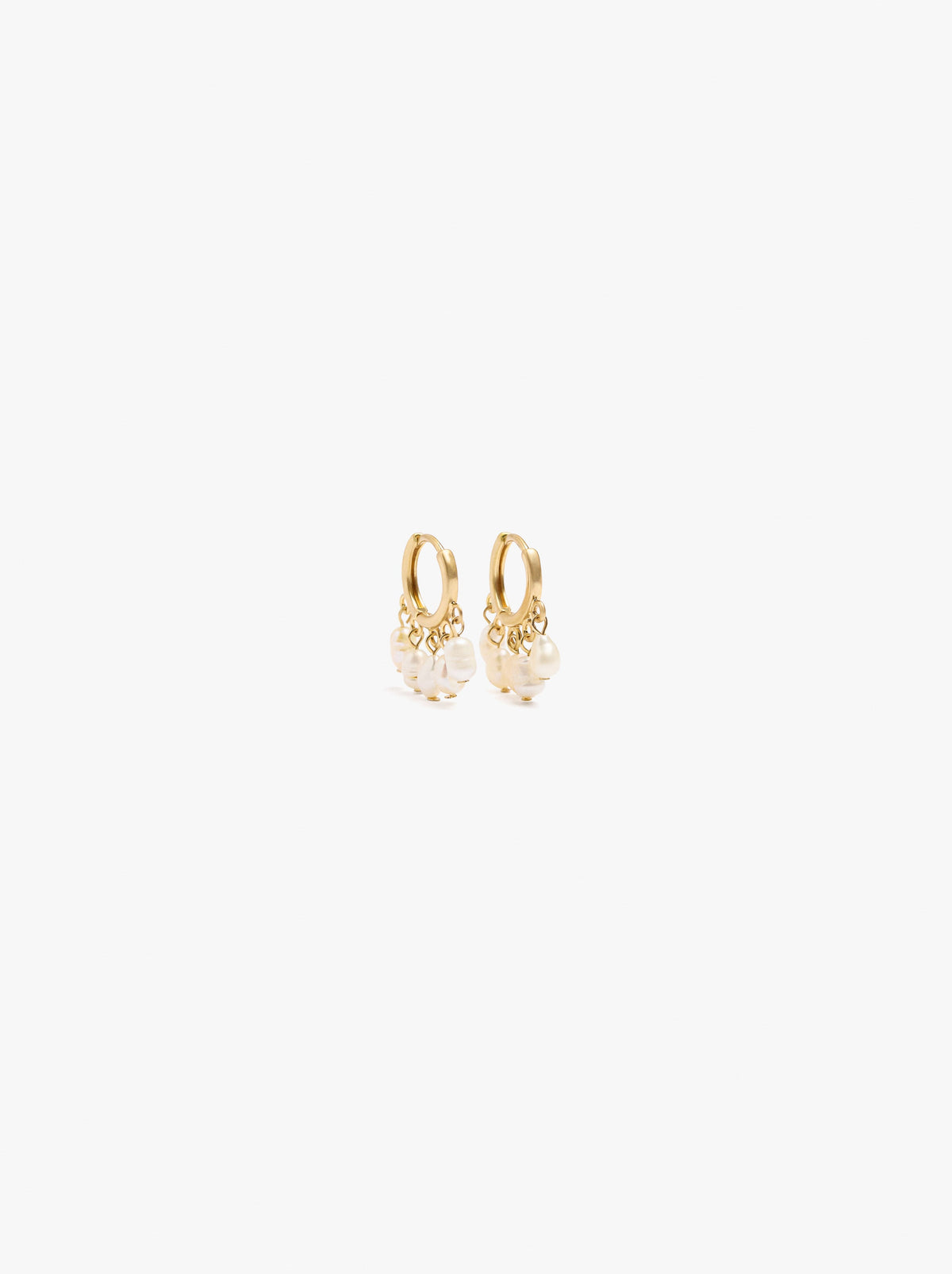 Hoop Earrings With Freshwater Pearls