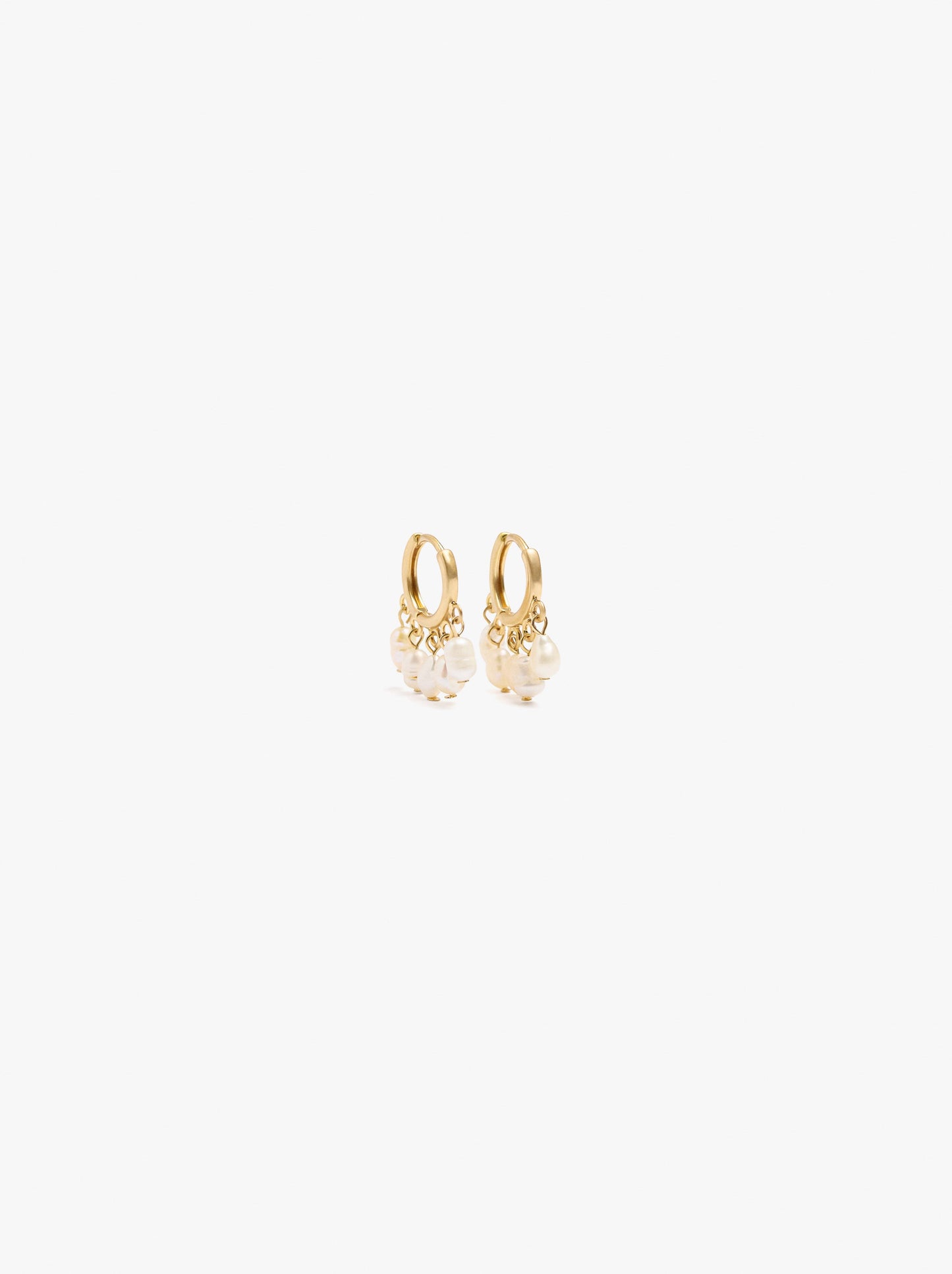 Hoop Earrings With Freshwater Pearls