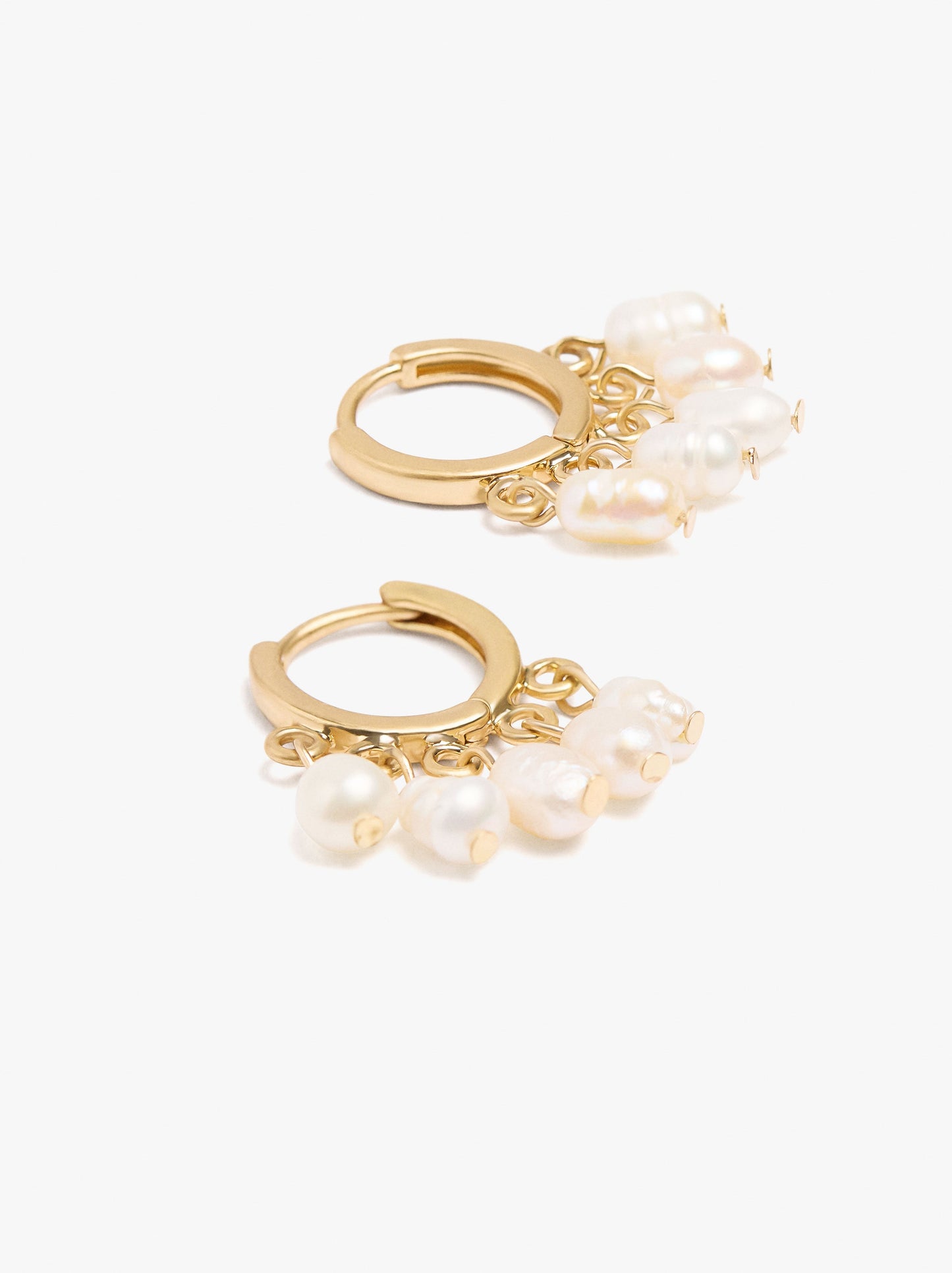 Hoop Earrings With Freshwater Pearls