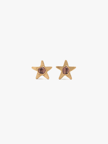 Star Earrings With Stone