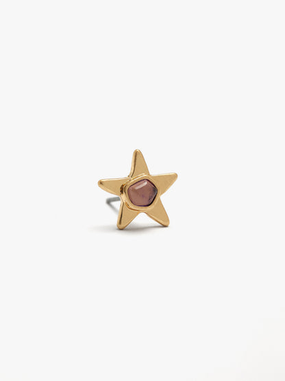 Star Earrings With Stone