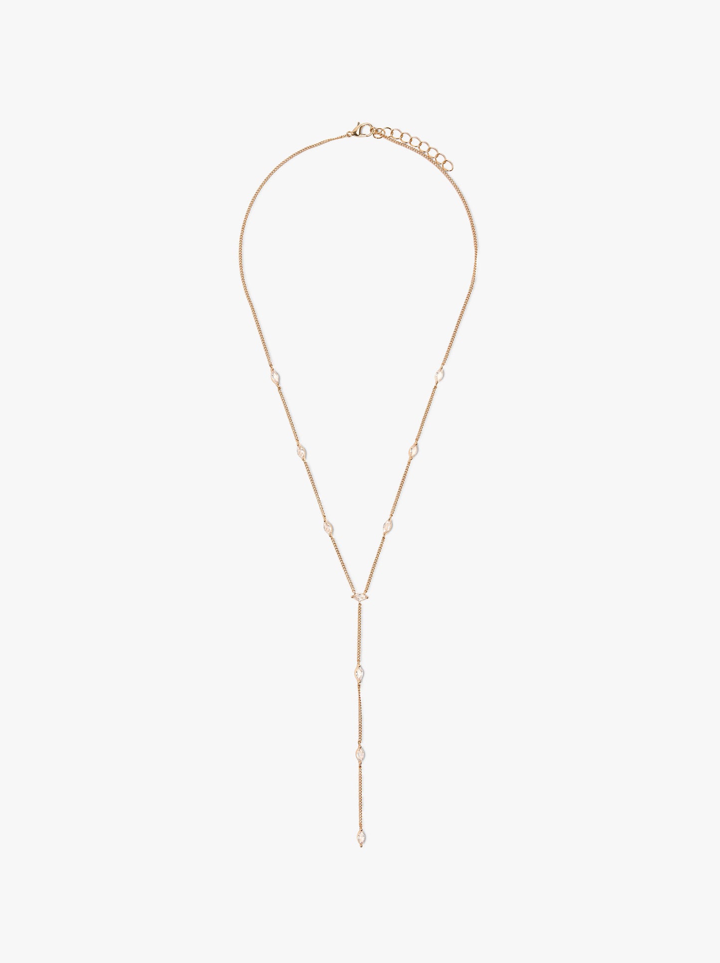 Long Necklace With Cubic Zirconia