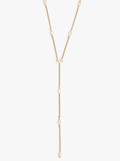 Long Necklace With Cubic Zirconia