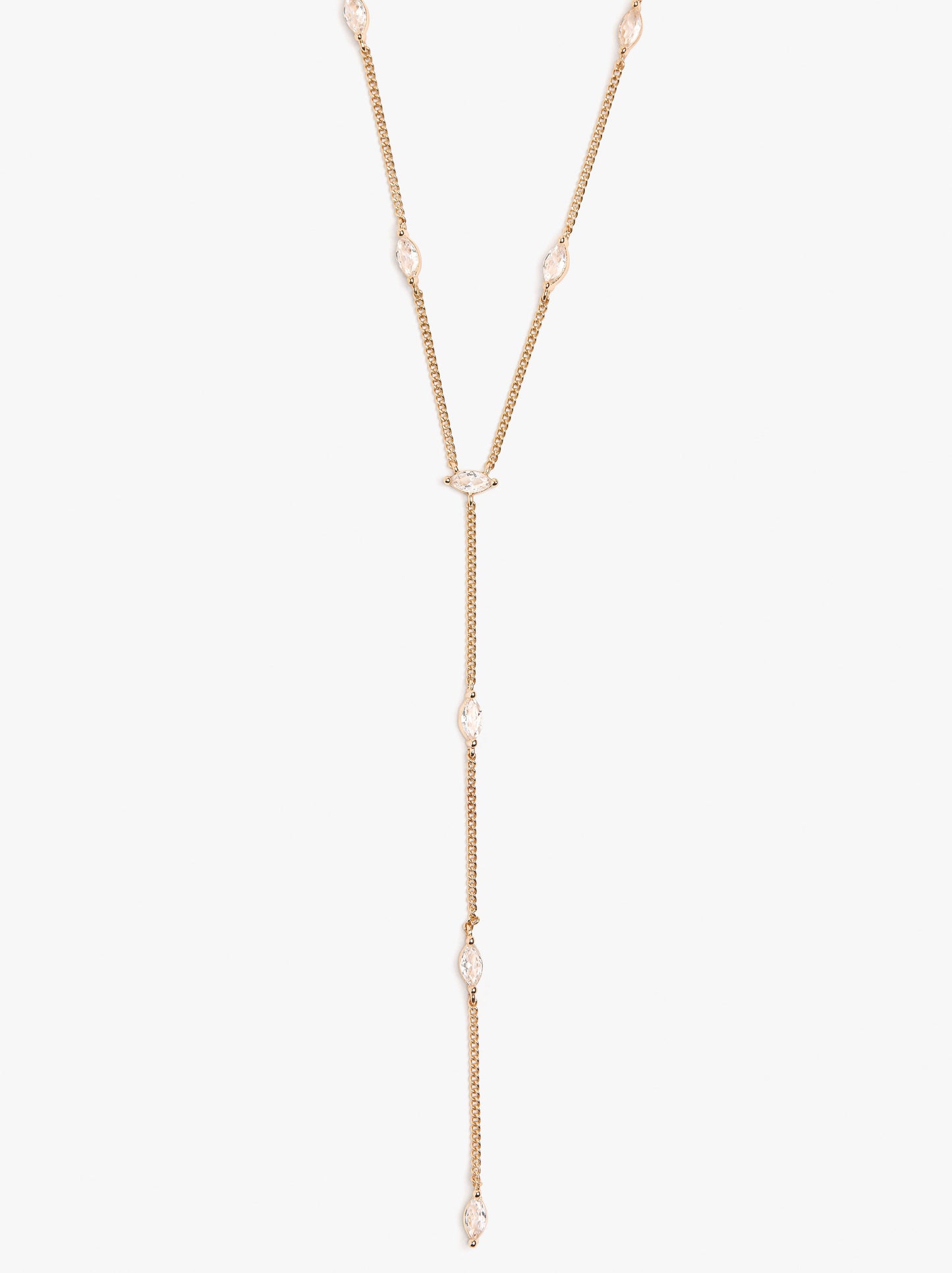 Long Necklace With Cubic Zirconia
