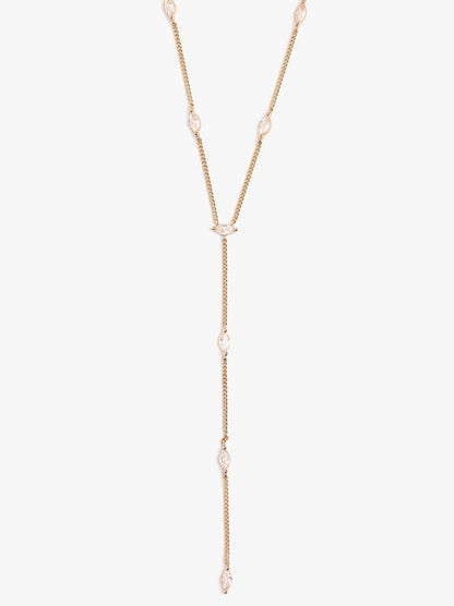 Long Necklace With Cubic Zirconia