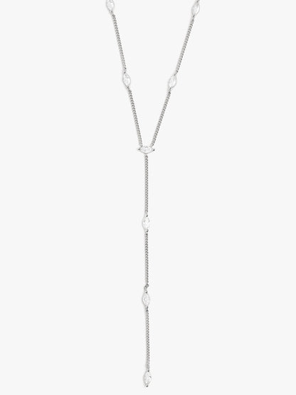 Long Necklace With Zirconia Stones