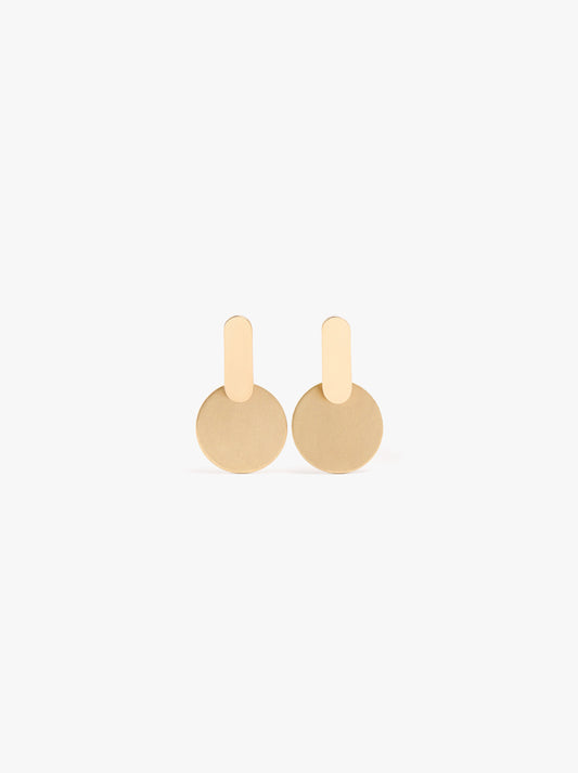 Bar And Round Earrings