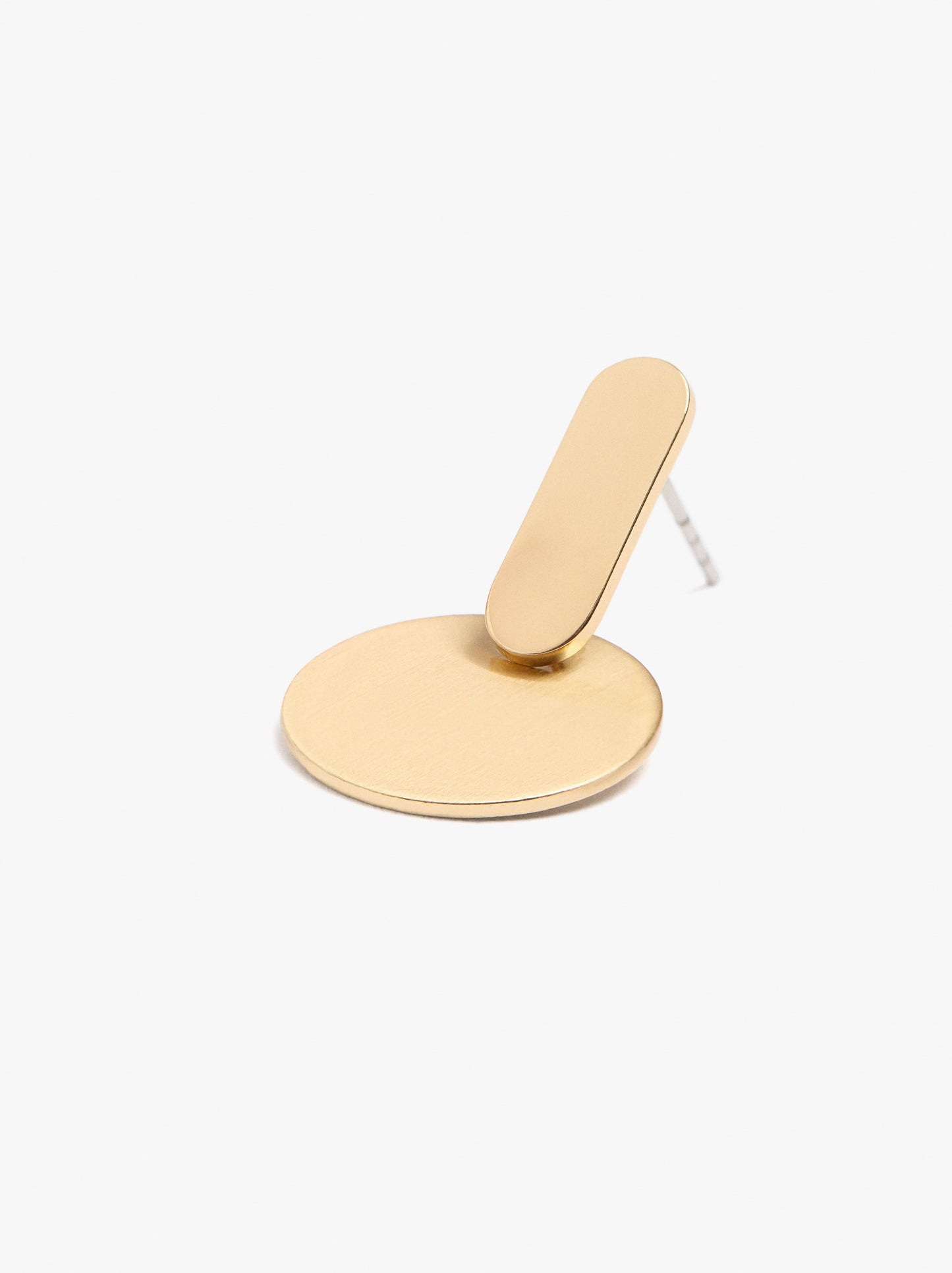 Bar And Round Earrings