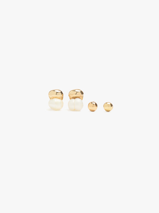 Set Of Earrings With Pearl