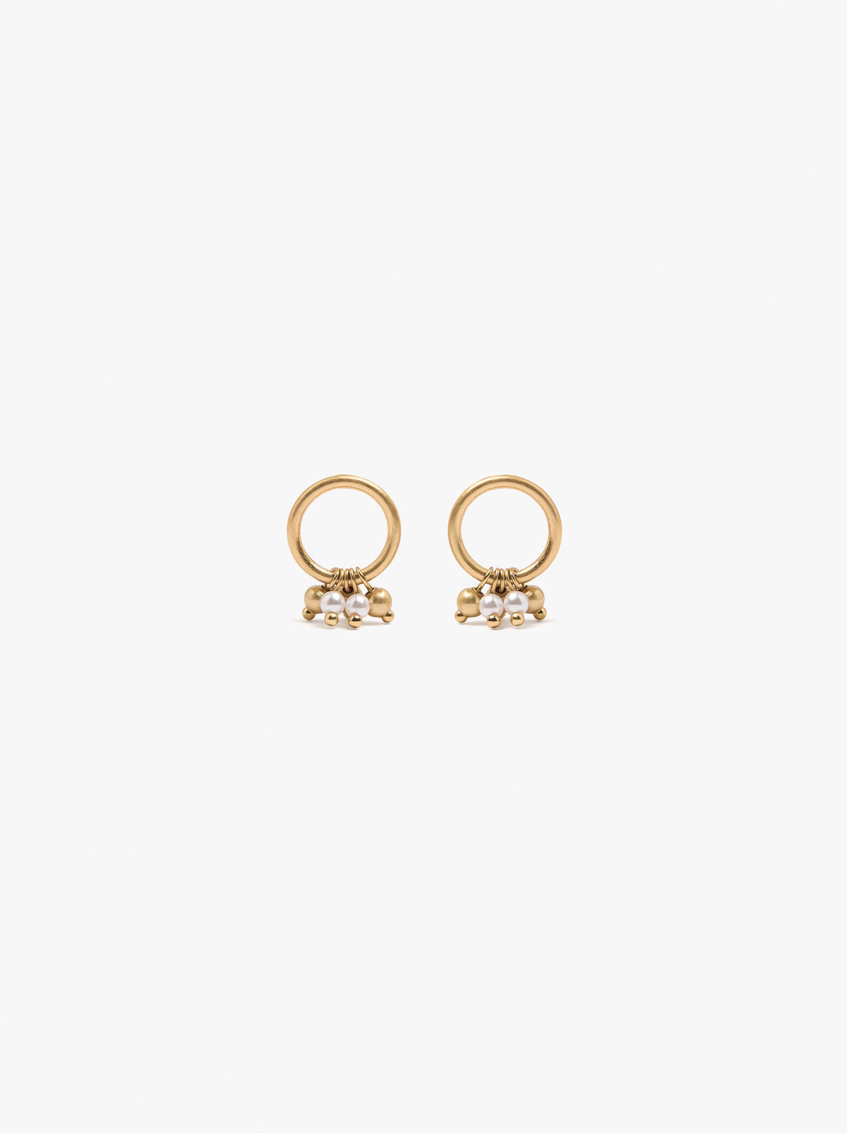 Earrings Hoop With Pearls