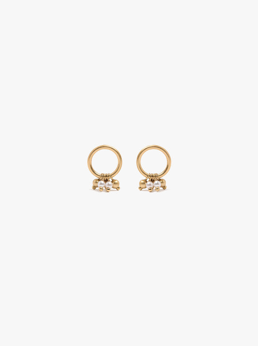 Earrings Hoop With Pearls