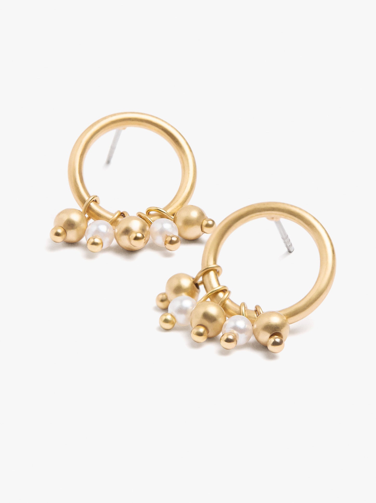 Earrings Hoop With Pearls