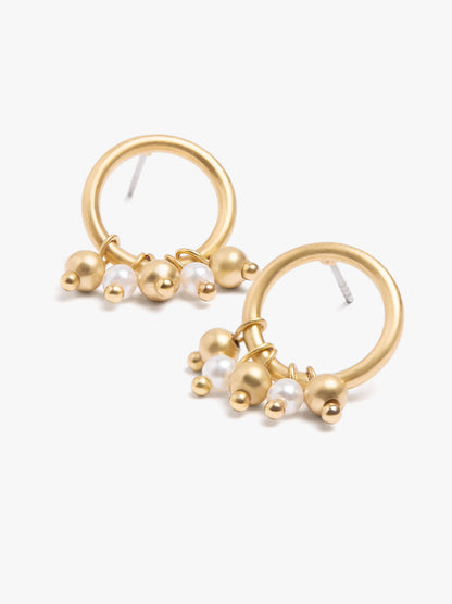 Earrings Hoop With Pearls