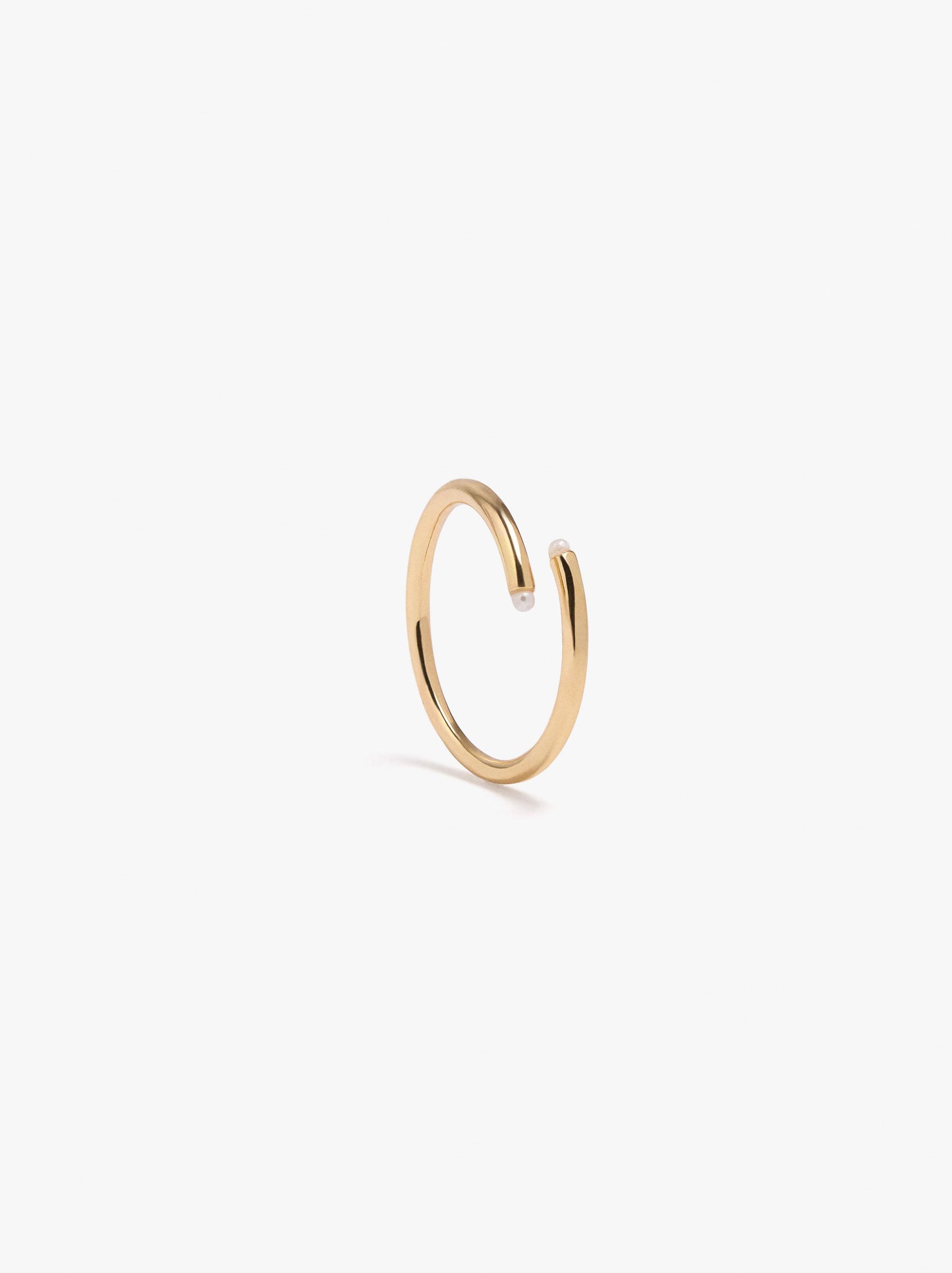 Open Ring With Pearls