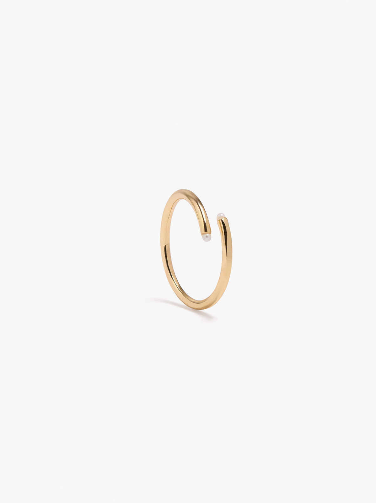 Open Ring With Pearls