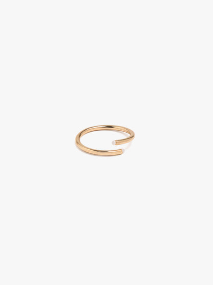 Open Ring With Pearls