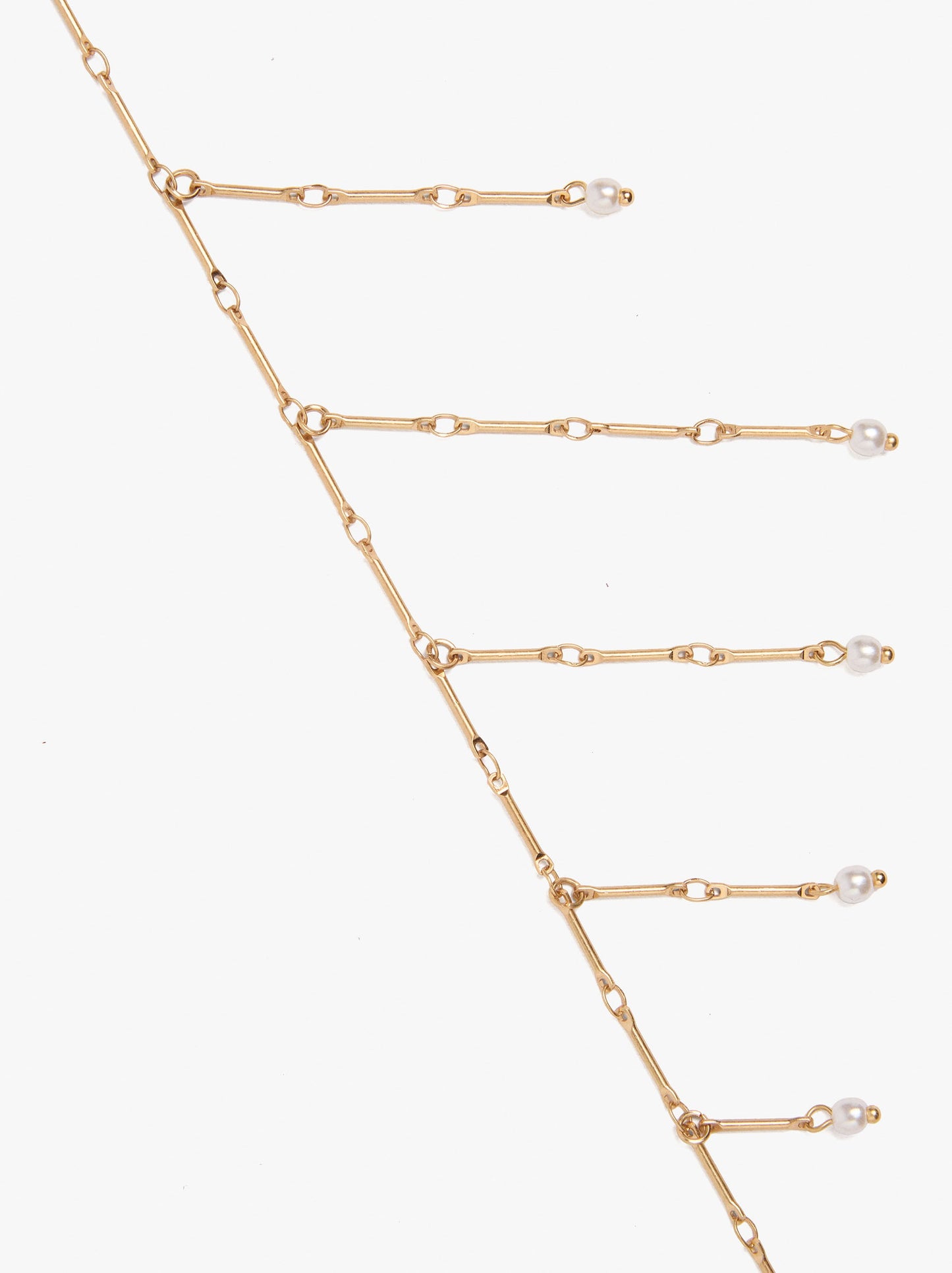 Short Necklace Bars With Pearls
