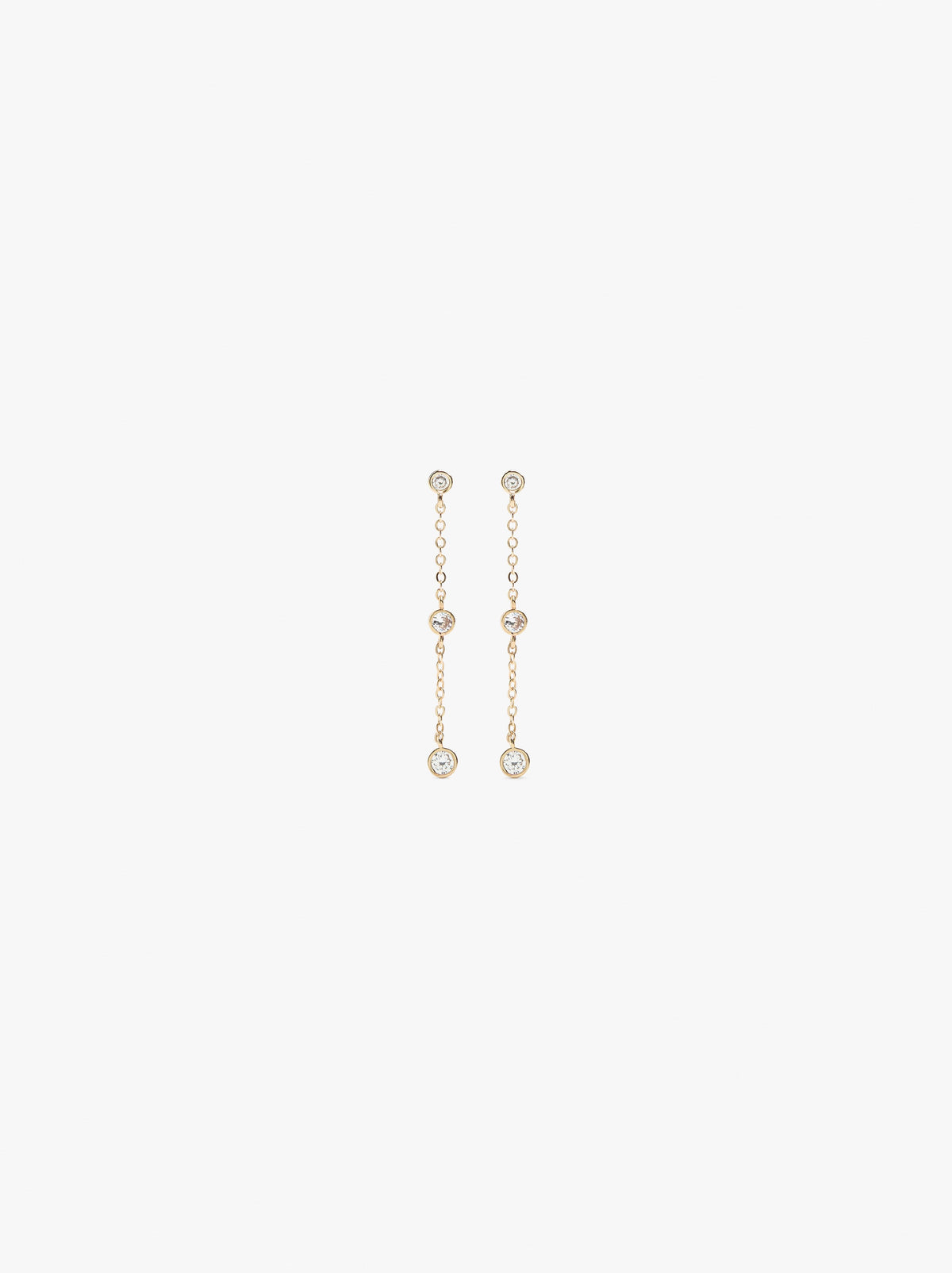 Long Earrings With Cubic Zirconia