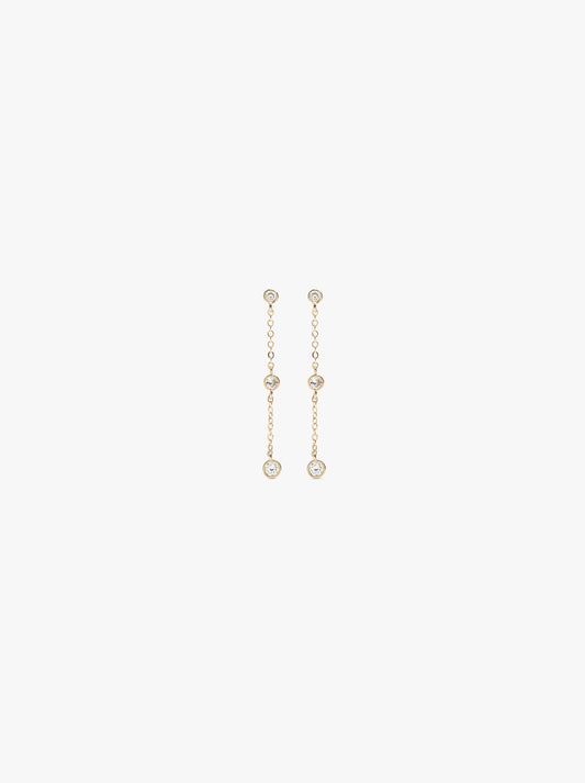 Long Earrings With Cubic Zirconia