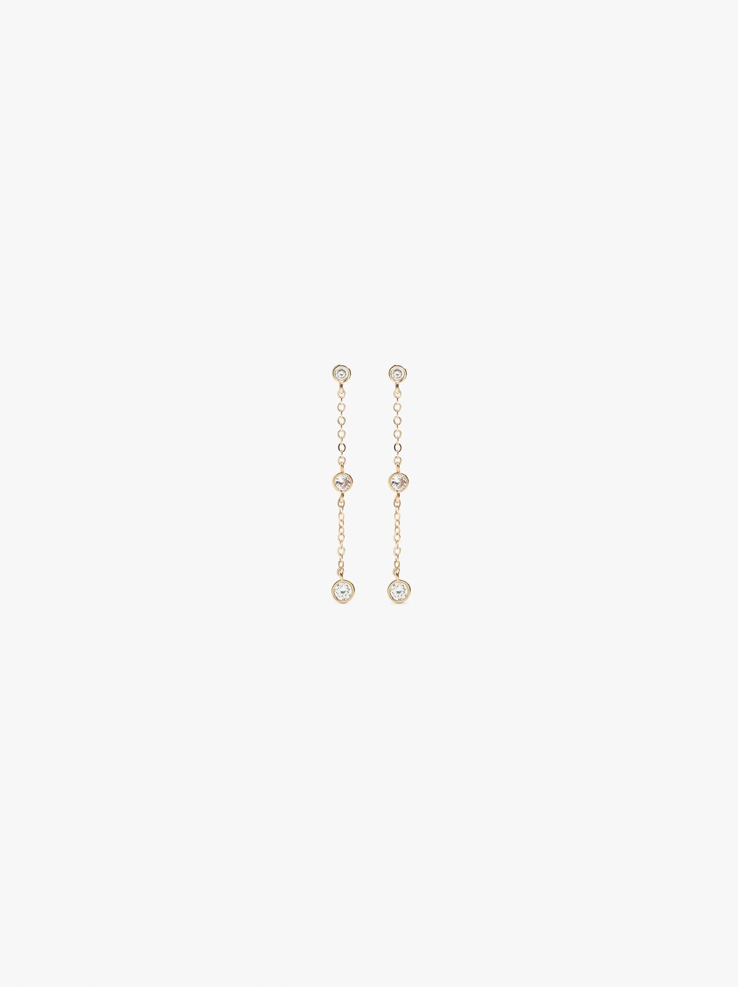 Long Earrings With Cubic Zirconia