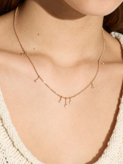 Short Necklace With Zirconia