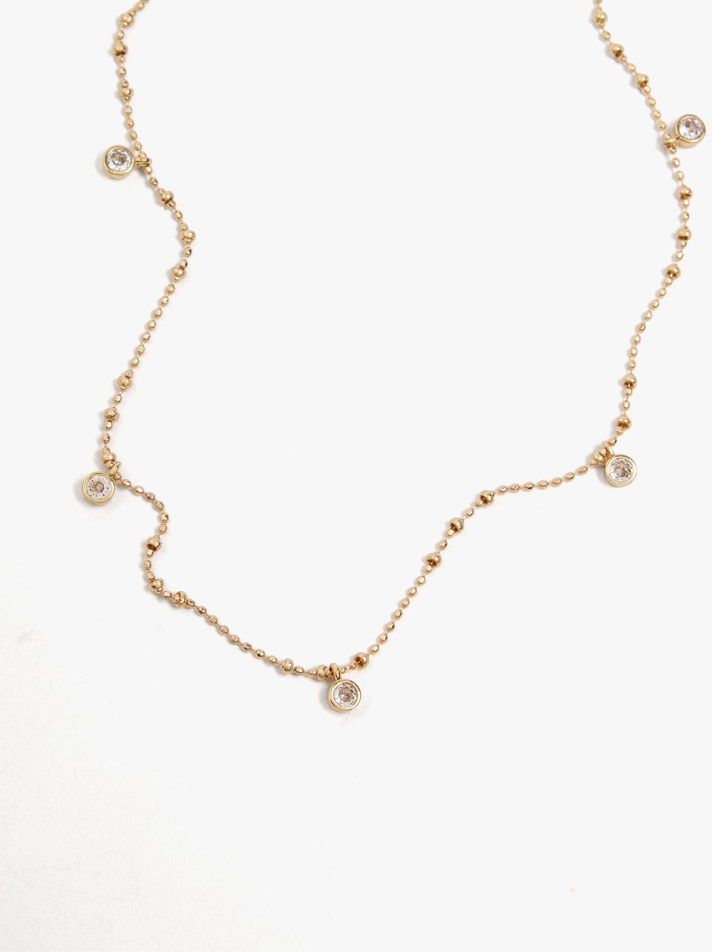 Short Necklace With Zirconia