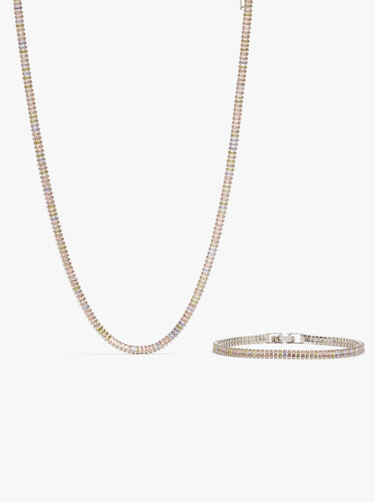 Set Necklace And Bracelet With Zirconia