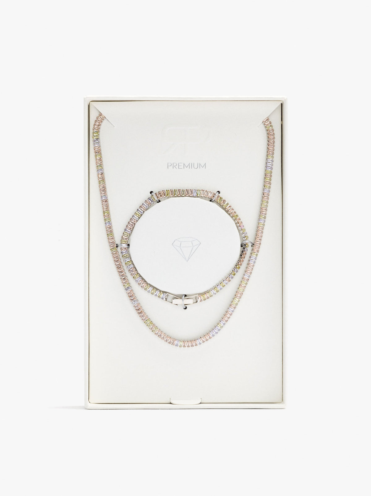 Set Necklace And Bracelet With Zirconia