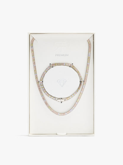 Set Necklace And Bracelet With Zirconia