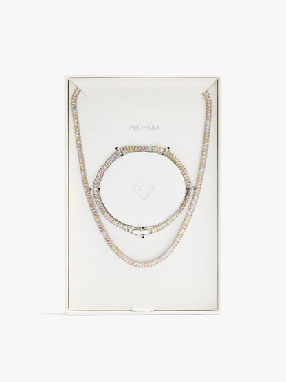 Set Necklace And Bracelet With Zirconia