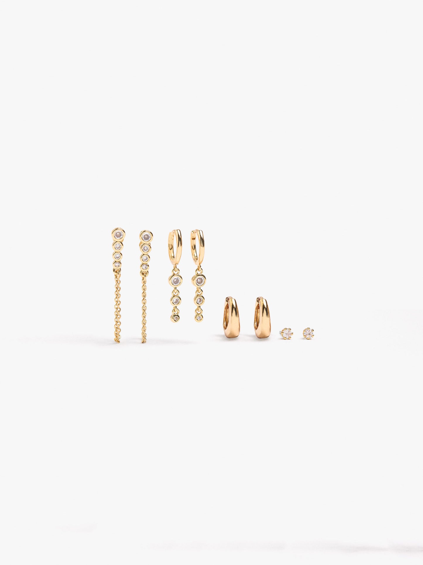 Set Of Earrings With Cubic Zirconia