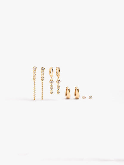 Set Of Earrings With Cubic Zirconia
