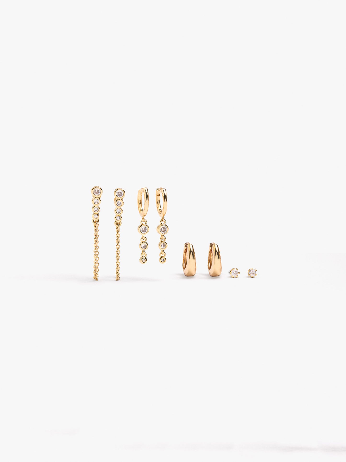 Set Of Earrings With Cubic Zirconia