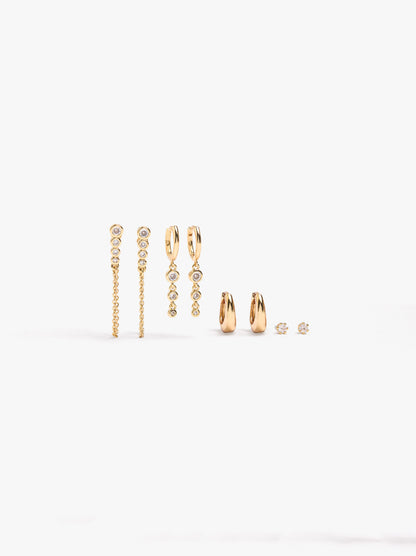 Set Of Earrings With Cubic Zirconia