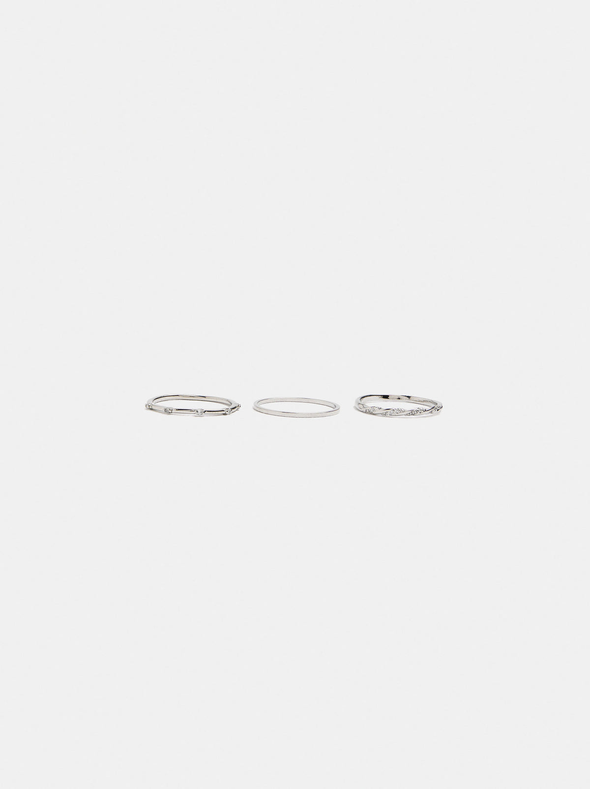 Set Of Rings With Cubic Zirconia