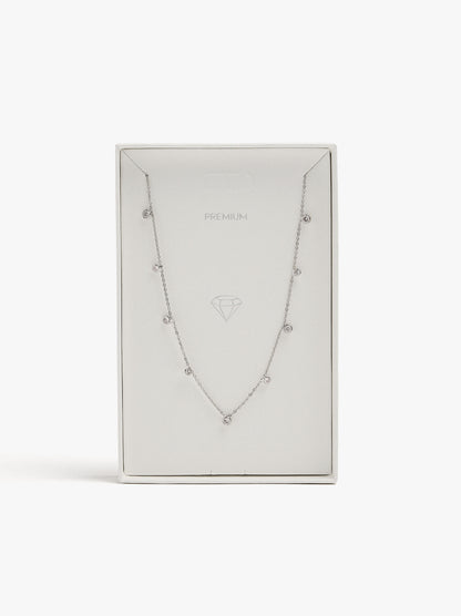 Short Necklace With Zirconia