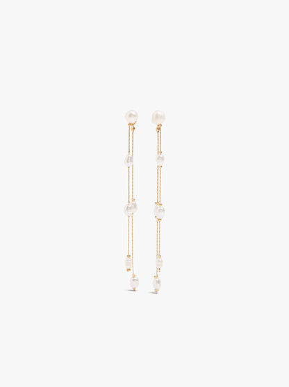 Long Earrings With Freshwater Pearls