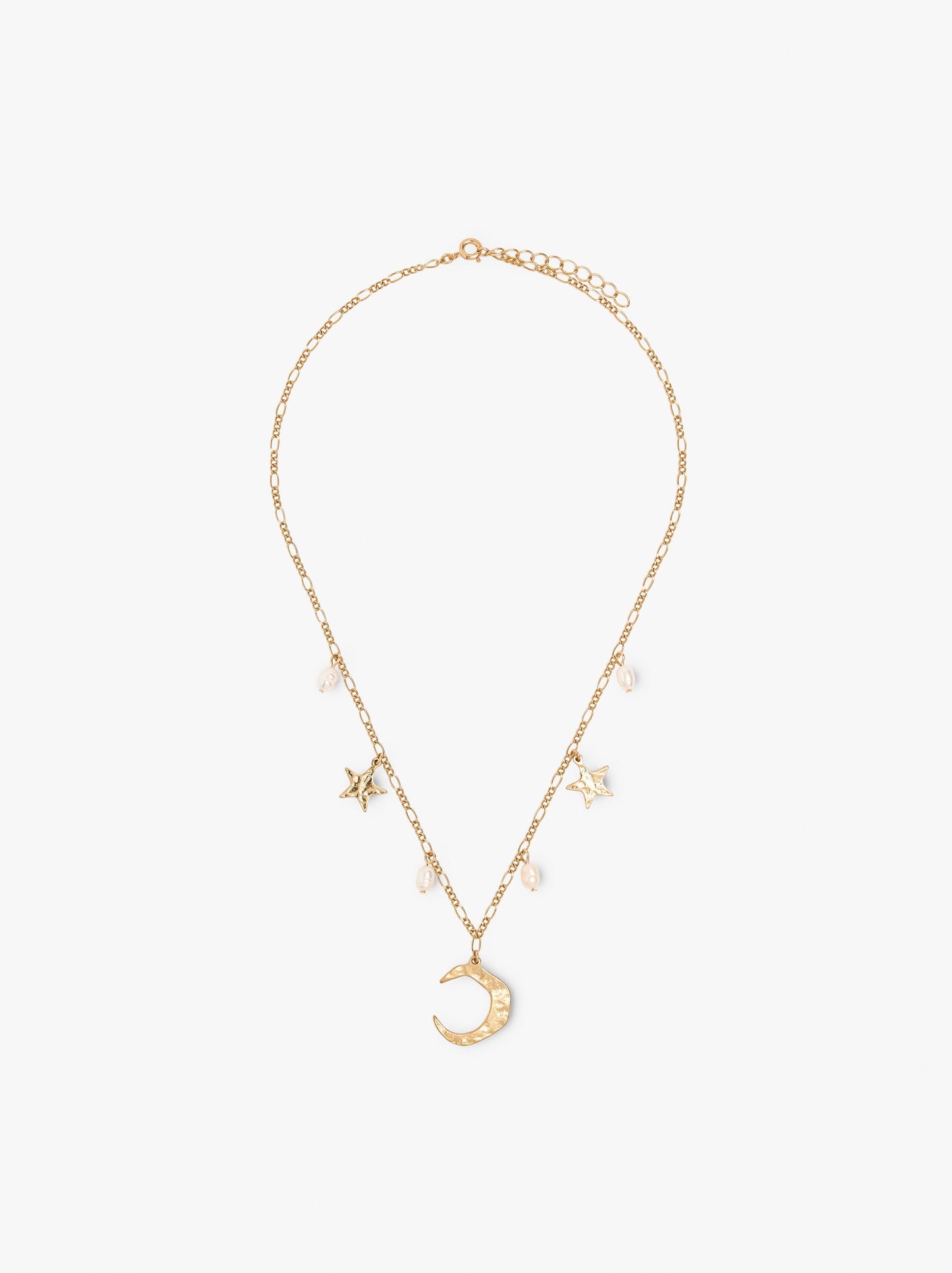 Necklace Moon And Stars With Freshwater Pearls