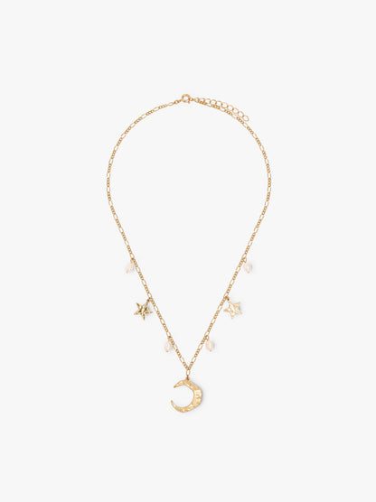Necklace Moon And Stars With Freshwater Pearls
