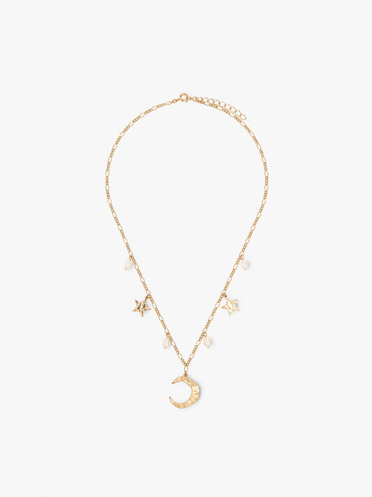 Necklace Moon And Stars With Freshwater Pearls