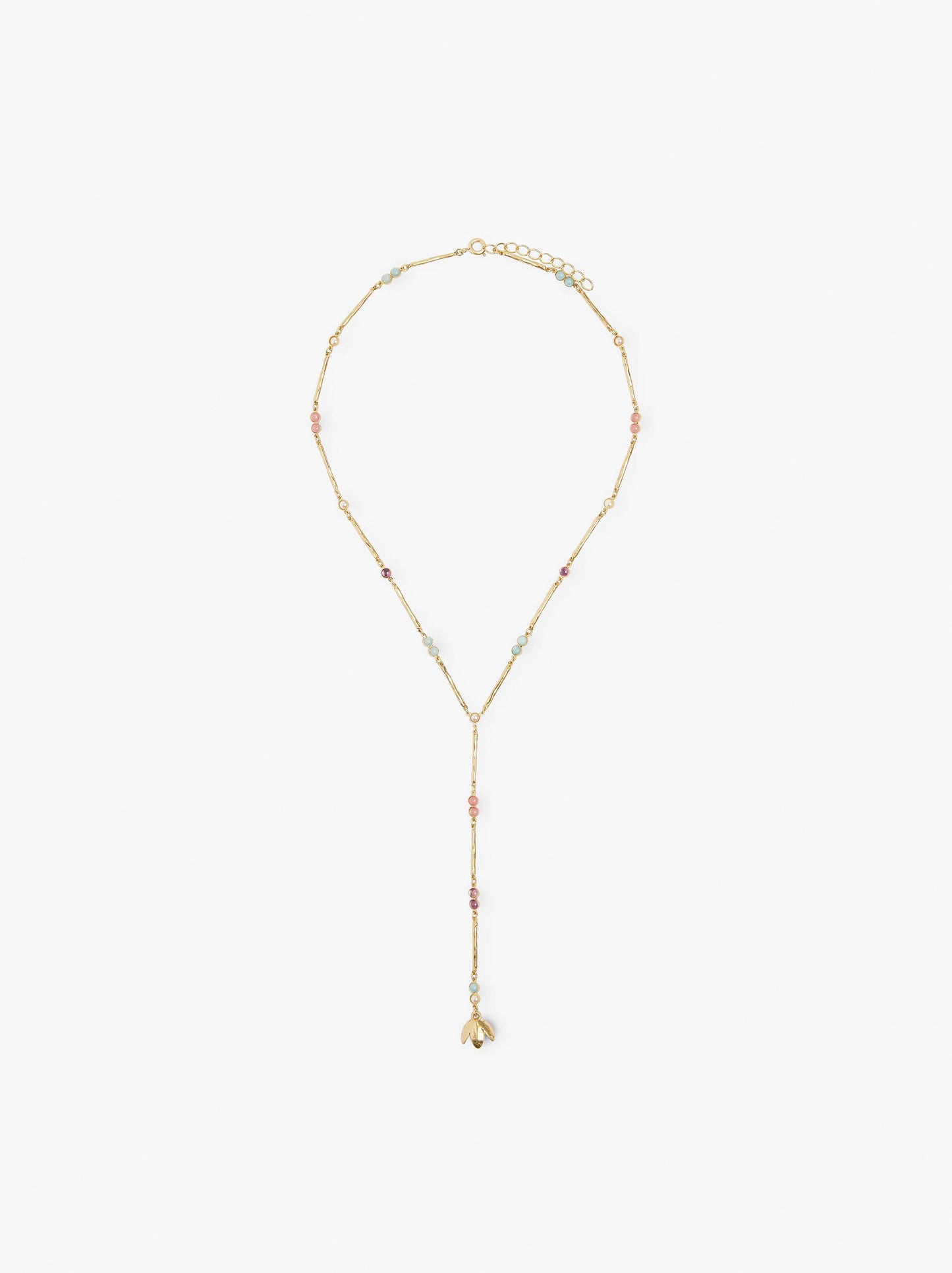 Necklace With Bars And Multicolor Stones