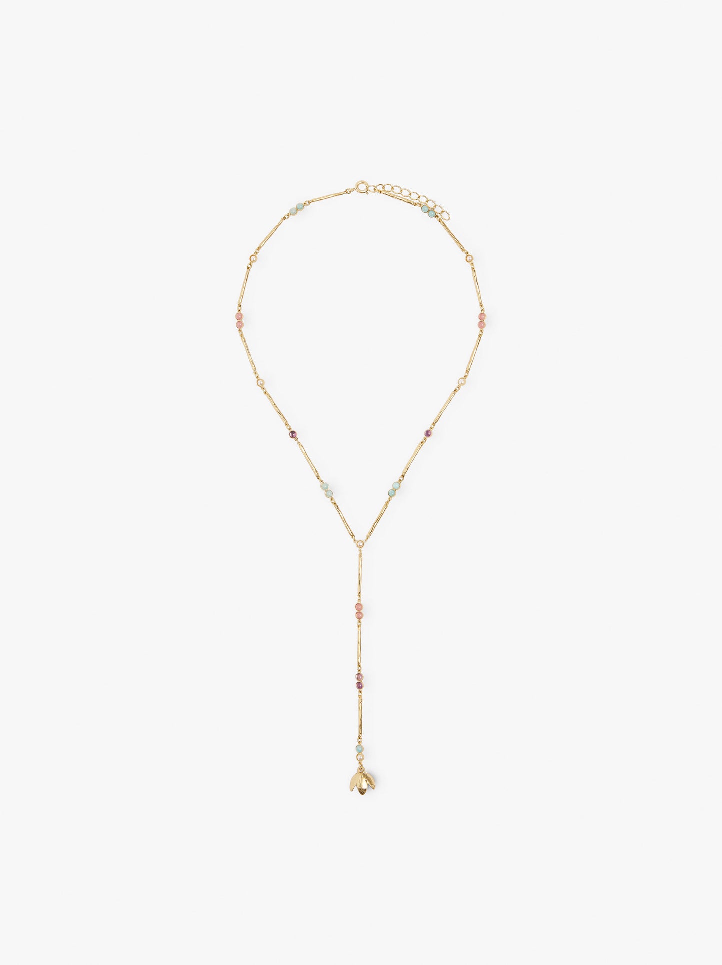 Necklace With Bars And Multicolor Stones