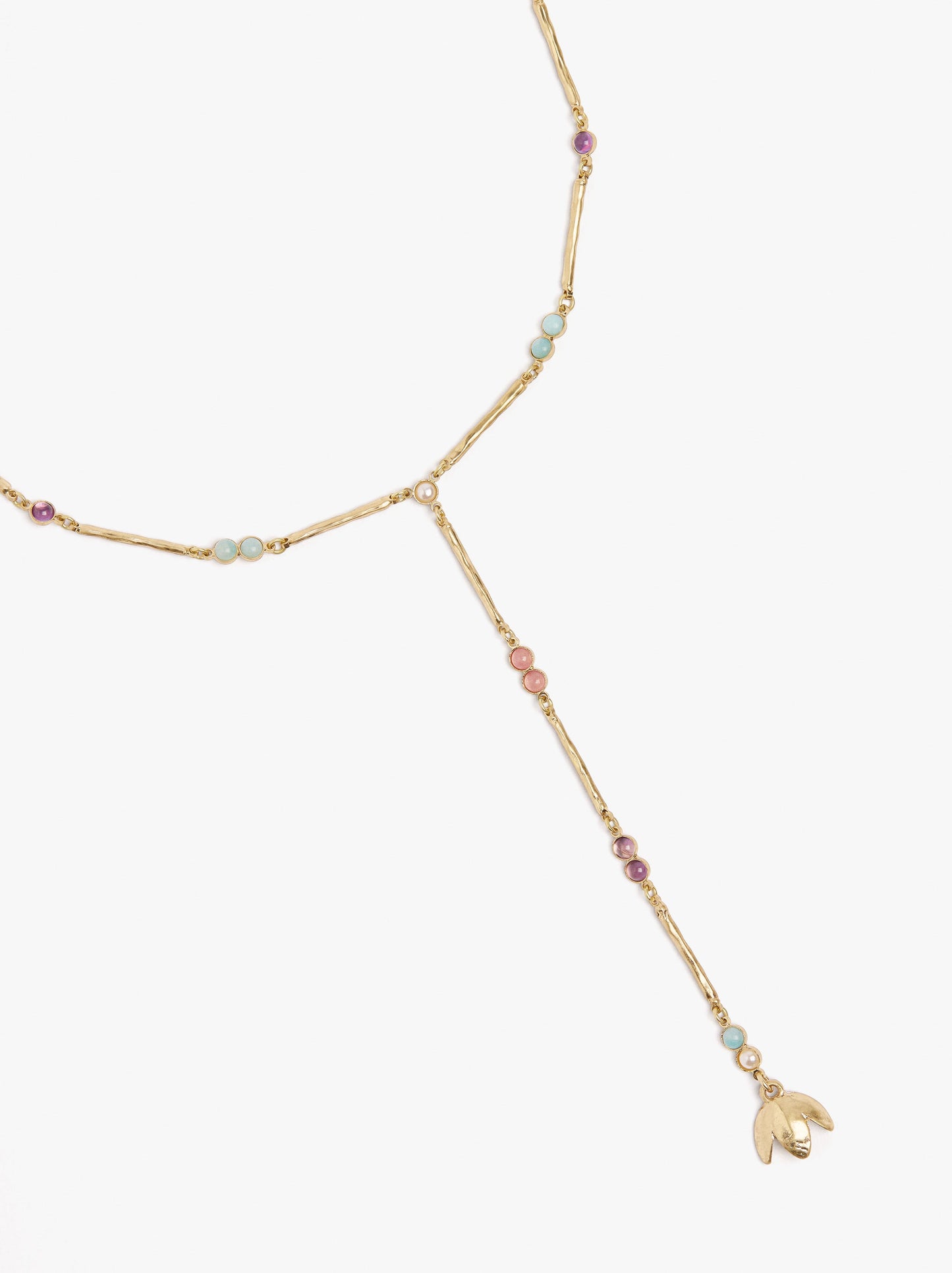 Necklace With Bars And Multicolor Stones