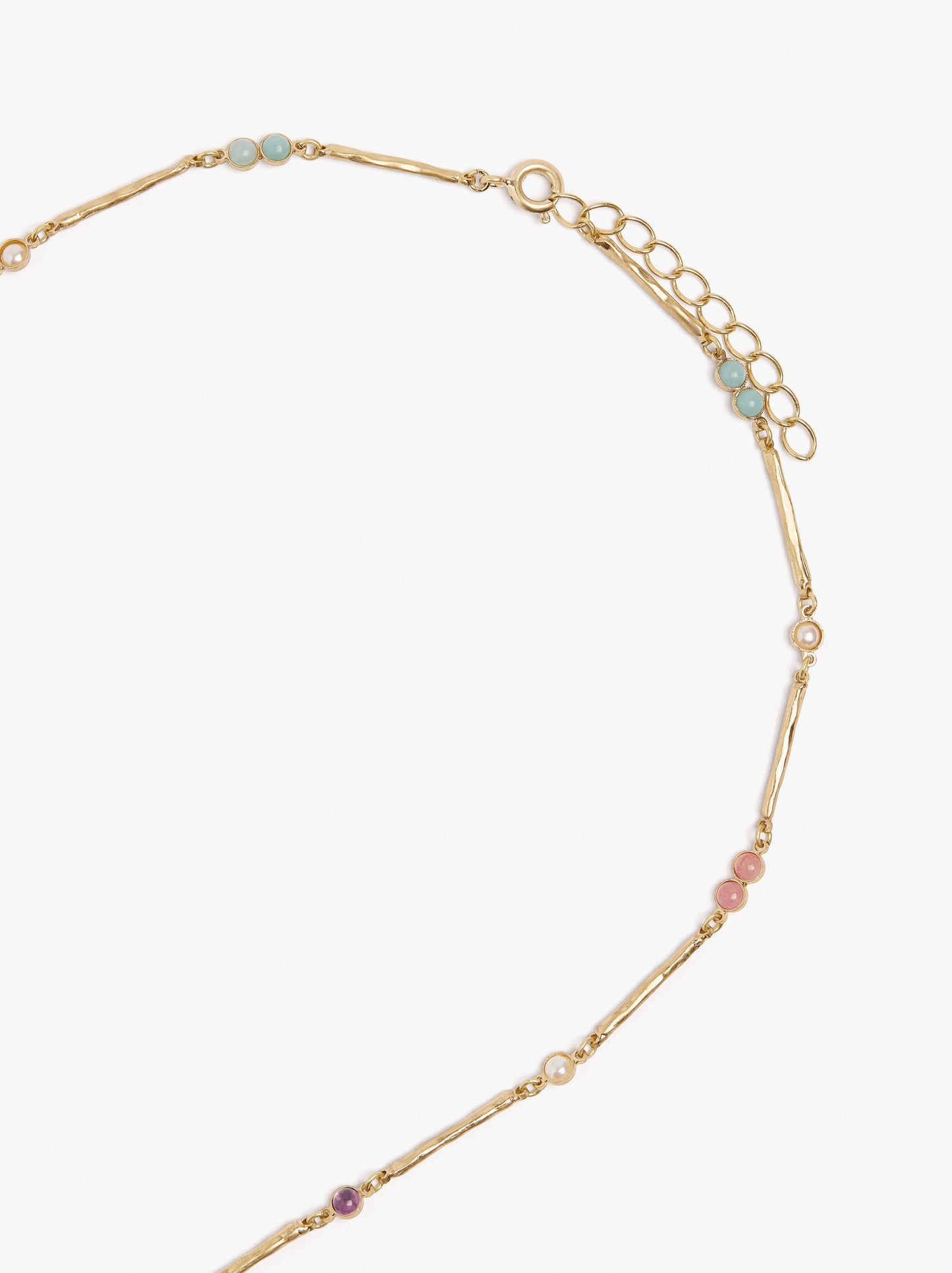 Necklace With Bars And Multicolor Stones