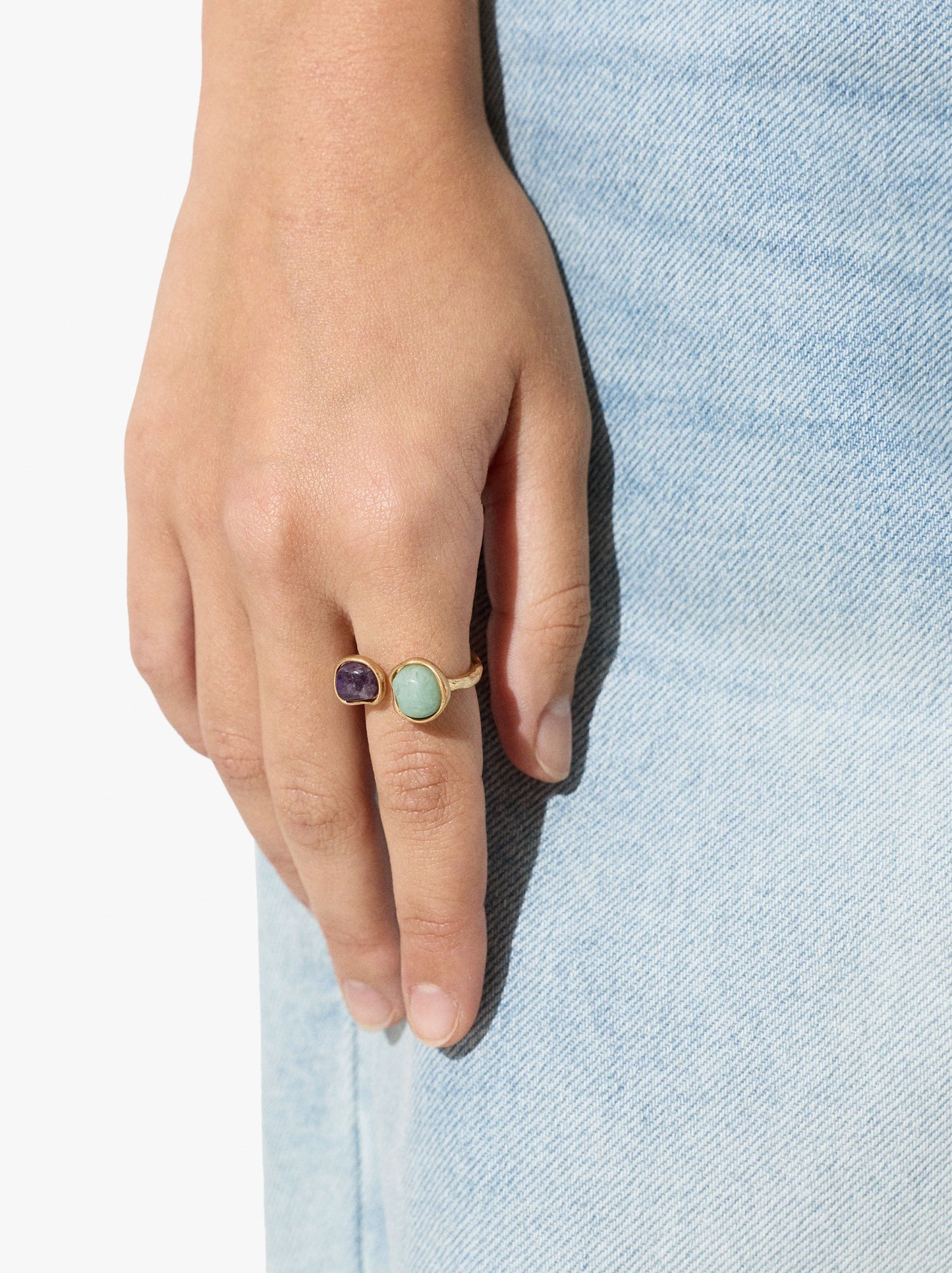 Open Ring With Stones
